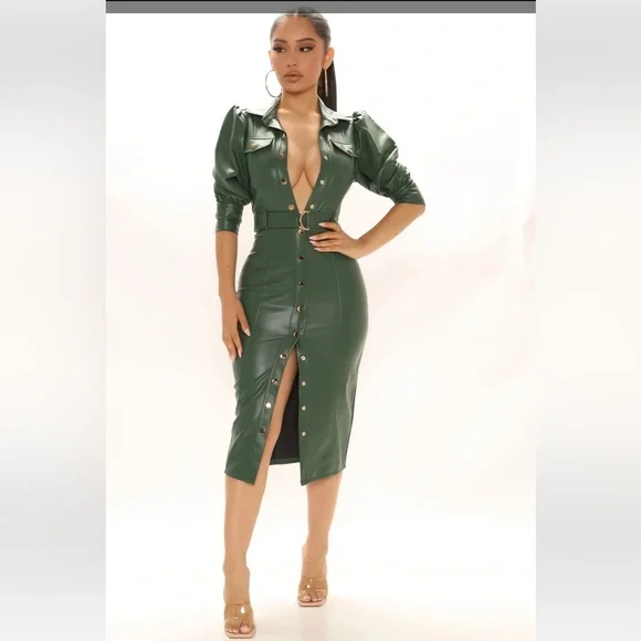 fashion nova green dress Lace Mermaid Emerald Green Prom Dresses for Women with Slit Emerald Green / Custom Size main image 0